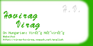 hovirag virag business card